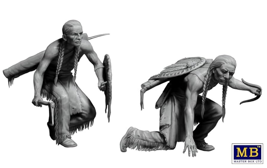 (未使用･未開封品)　マスターボックス 1/35 インディアン戦争 アパッチ攻撃 アメリカ先住民兵士2体&amp;馬 プラモデル MB35188 qdkdu57 Amazon | マスターボックス 1/35 インディアン戦争 アパッチ攻撃